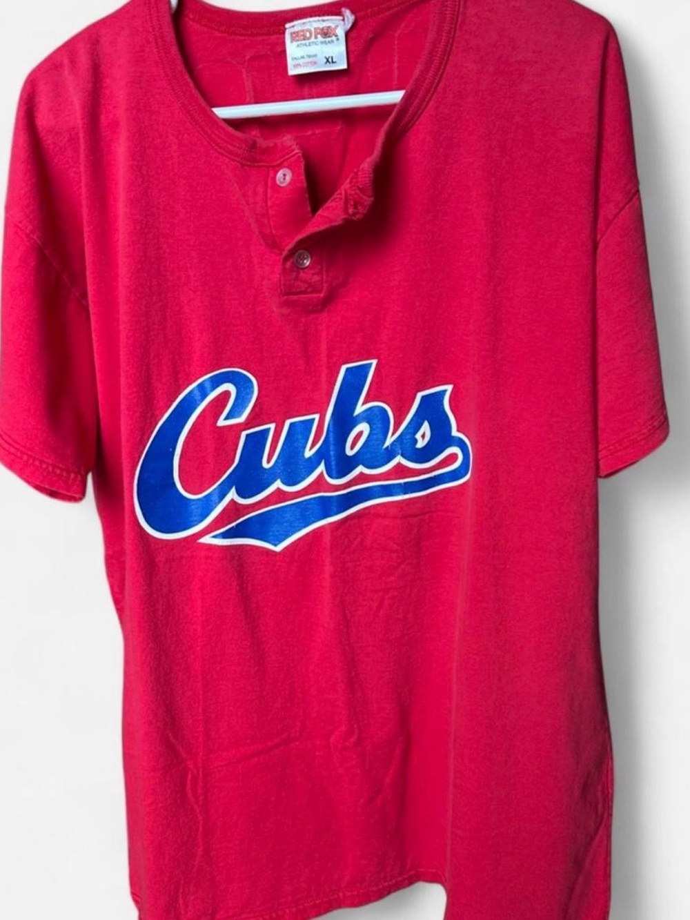 Red Fox Athletic Chicago Cubs red cotton t-shirt jersey | XL